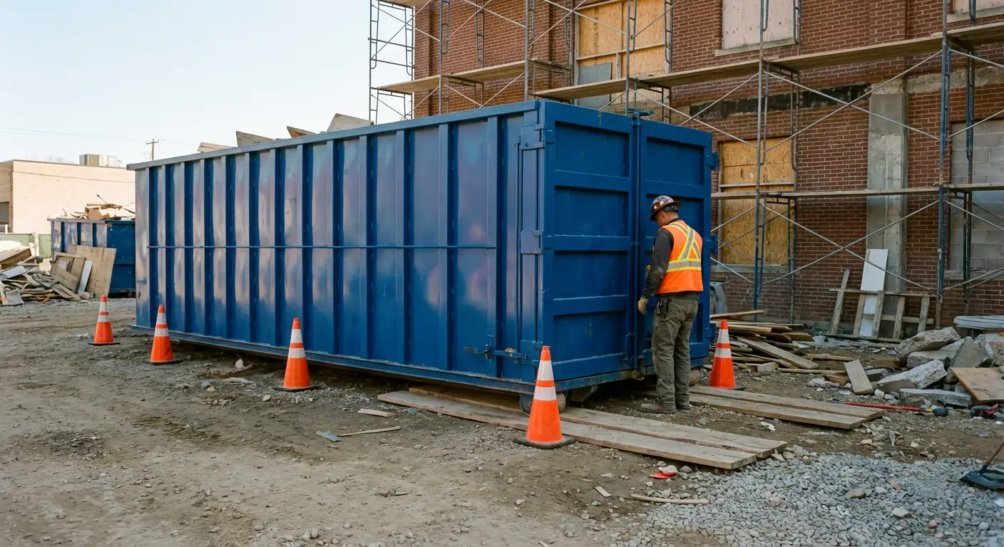 Safety inspection of dumpster placement site in Chelsea, MA