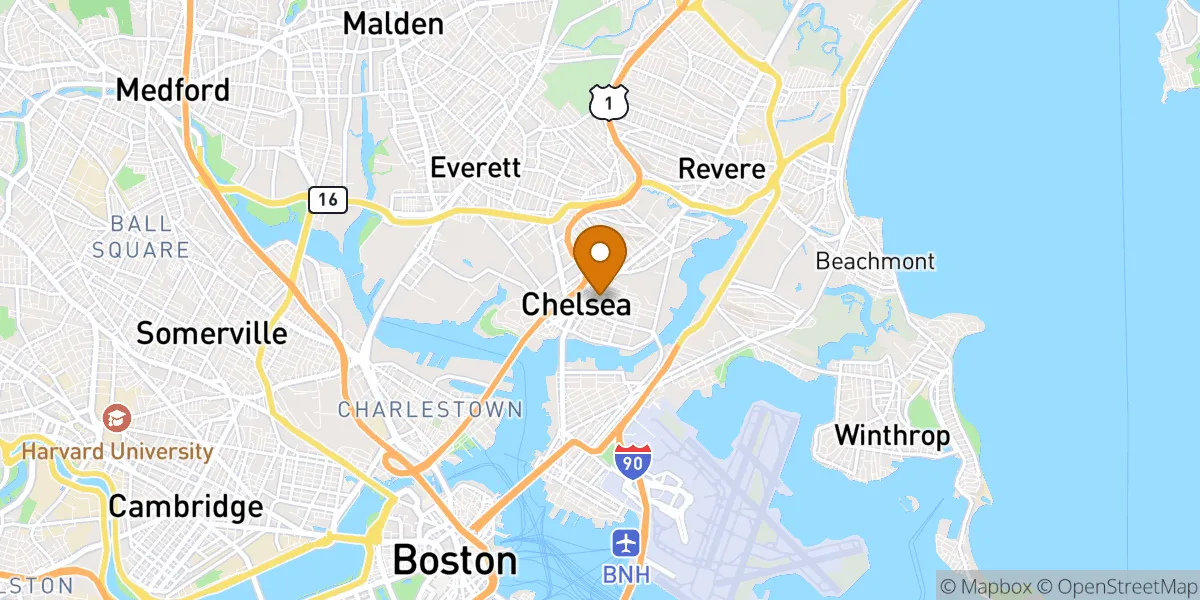 neighborhood map in Chelsea, MA
